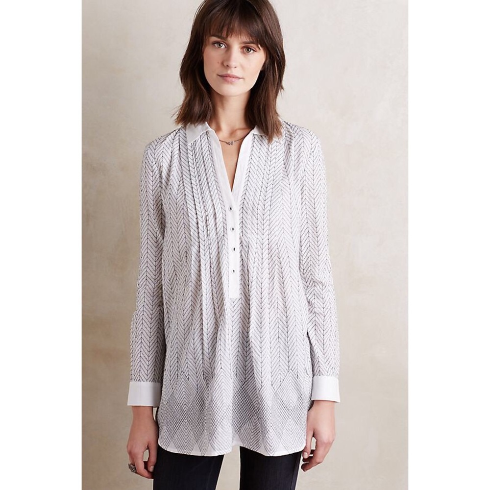 Anthropologie Asha Embroidered Tunic